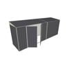 Build-A-Shed 1.2 x 5.2 x 2.0m Skillion Double Hinged Side Doors Shed - Grey