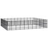 vidaXL Outdoor Dog Kennel Steel Garden Puppy Pet Enclosure Supply Cage House