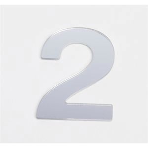 Sandleford Self Adhesive Number "2"  25mm Silver