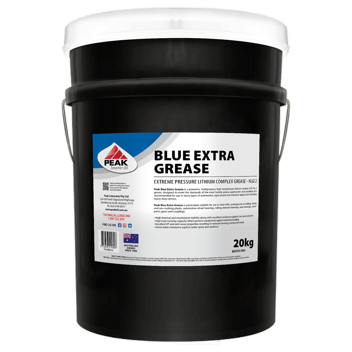 Peak 20kg Blue Extra EP2 Grease Lithium Complex