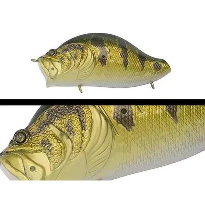 Adusta Zacrawl Heart Blaster 90mm Noisy Topwater Fishing Lure 12 Golden Peacock Bass