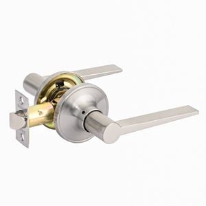 Ikonic Brushed Nickel Orbis Passage Lever Set