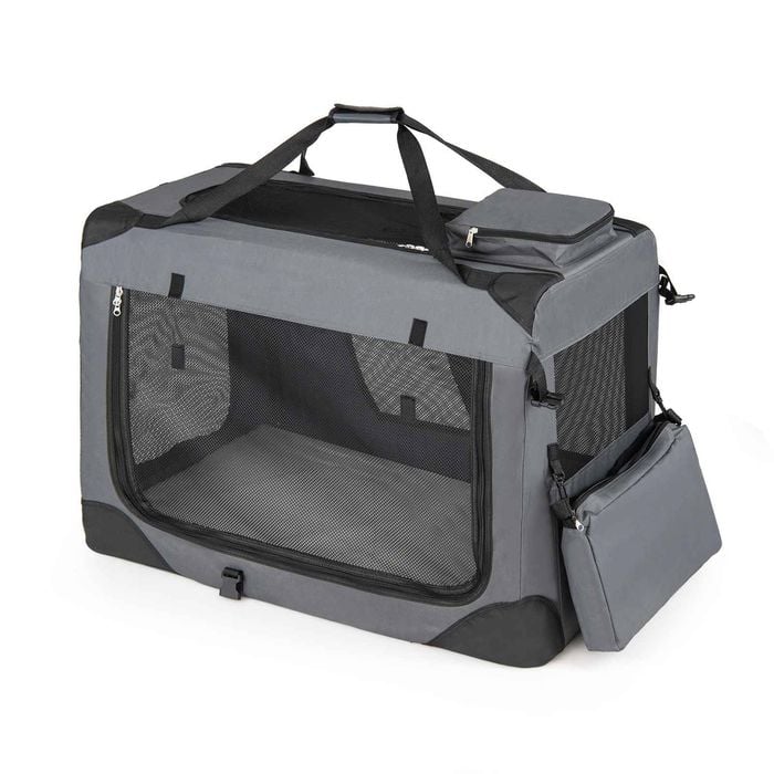 Costway 84cm Collapsible Dog Crate Portable Pet Travel Kennel Cat