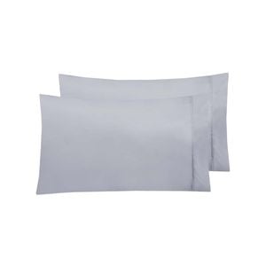 Accessorize Bedroom Collection 48cm x 73 cm Silver Twin Pack Satin Pillowcase