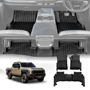 3d Floor Mats For Kia Tasman 2025-onwards Heavy Duty All Weather Car Carpet Liner Set Accessories