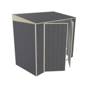 Build-a-Shed 1.2 x 2.3 x 2.0m Skillion Double Hinged Side Door Shed - Grey
