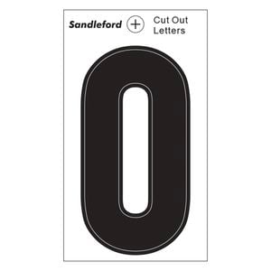 Sandleford 85mm O Black Self Adhesive Cut Out Letter