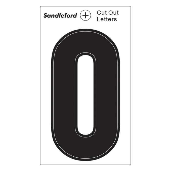 Sandleford 85mm O Black Self Adhesive Cut Out Letter