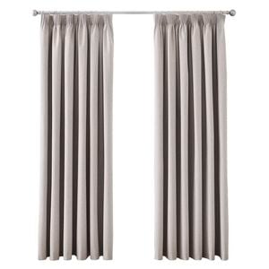 Mollers 240 x 205cm Natural Blockout Dory Pencil Pleat Curtain