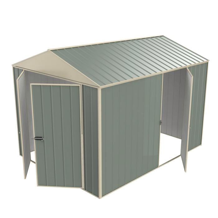 Build-a-Shed 2.3 x 3.0 x 2.3m Gable Single Hinged Side Door Shed - Green