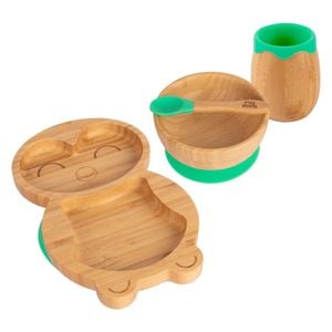 Tiny Dining 4pc Bamboo Penguin Baby Feeding Set with Suction Cup