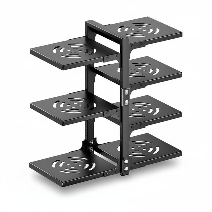 Pot Rack Organizers: 7-Tier Adjustable Heavy Duty Pan Rack