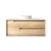 Attica 1200mm Natural Oak Baia Vanity With Pure White Stone Top