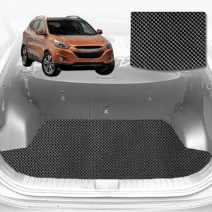 6D Diamond Car Boot Mat for Hyundai iX35 2010-2015-Cargo Mat-Black-Outback GT