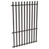 ProtectorAl 0350-1200W x 1800H Satin Black Aluminium Batten Pool Fence Panel with Mid Rail - Black