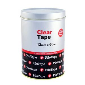 Pilotape Clear Tape (12 rollspk) (12mmx66m)
