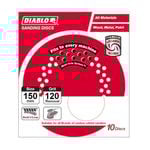 Diablo 150mm 120 Grit Multi Surface Orbital Sanding Disc - 10 Pack