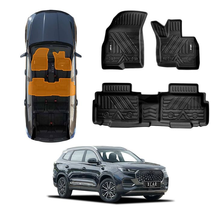 3D Floor Mats for Chery Tiggo 8 Pro Max 2024-2025 Heavy Duty Front Rear Mats Carpet Liner