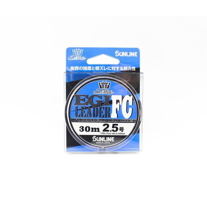 Sunline Egi FC 30m Fluorocarbon Clear Fishing Leader 10lb