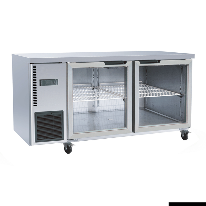 Thermaster Glass Door Workbench Fridge  - Under Bench Fridges (tl1500tng)
