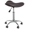 vidaXL Swivel Dining Chair Adjustable Computer Chair Office Brown Faux Leather