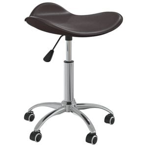 vidaXL Swivel Dining Chair Adjustable Computer Chair Office Brown Faux Leather