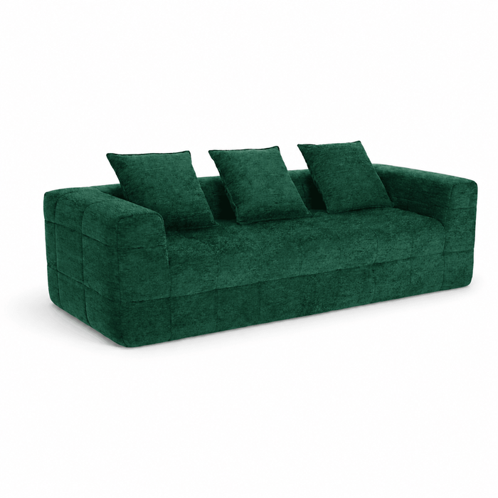 Airluxe Maren Green 229cm 3 Seater No Assembly Compressed Lounge Sofa