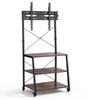 Artiss Mobile TV Stand 32-65 Inch TVs Mount 50kg with 3 Shelves Lockable Wheels Adjustable Feet