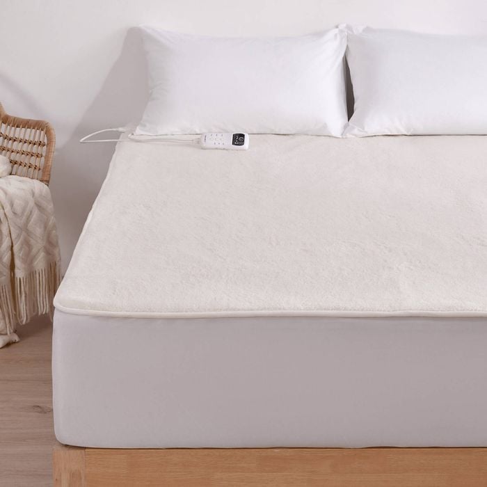 Dreamaker Fleece Top Multizone Electric Blanket With Timer King Single Bed | Overheat Protection Body & Foot Zone Heated Topper