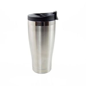 Adventure Travel Mug Tumbler  - 16oz - Brushed Silver