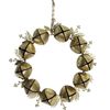 LVD Metal Bell Wreath Large Home/Living Room Xmas Dizplay Decor 26x25cm Gold