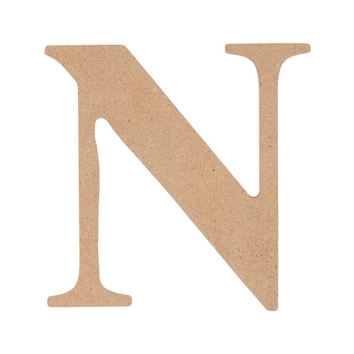 All Set 9cm MDF Alphabet Letter N