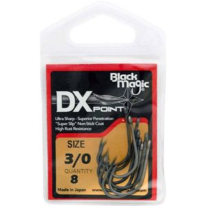 Black Magic DX Point PTFE Coated Fishing Hook Small Pack 3/0