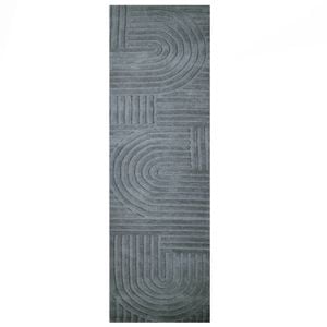 Contemporary Handwoven Wool Rug-Unity 6230-Smoke-80x300cm