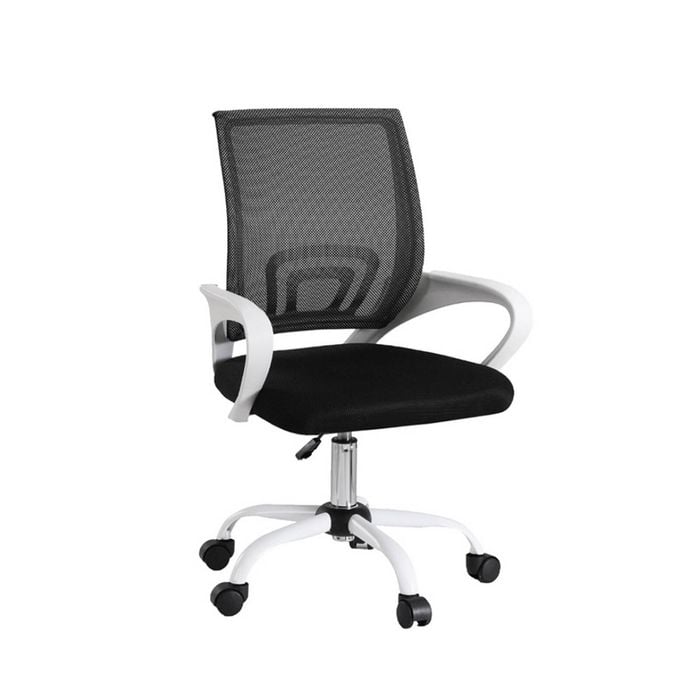 Artiss Mesh Office Chair Lumbar Support Mid Back Ergonomic Computer Chair White