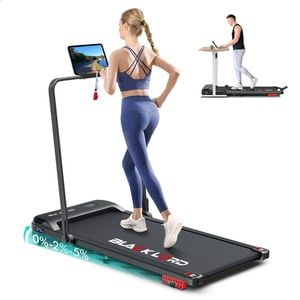 BLACK LORD Treadmill 40cm Walking Pad Incline Foldable Black