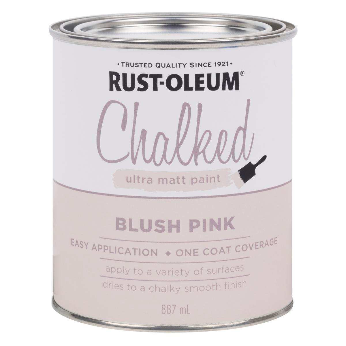 Rust-Oleum 887ml Blush Pink Chalked Ultra Matt Paint - Bunnings Australia