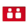 HPM LINEA Double Powerpoint Coverplate - Saucy Red