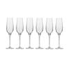 6pc Krosno Harmony 200ml Stemmed Champagne Glass Flute Set - Clear