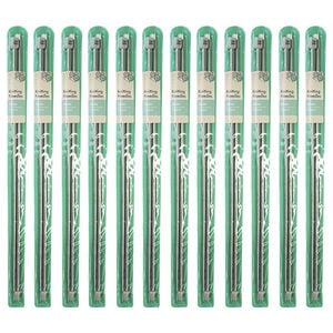 12x Malli 35cm Art And Craft Stainless Steel 5mm Knitting/crochet Needles - Grey