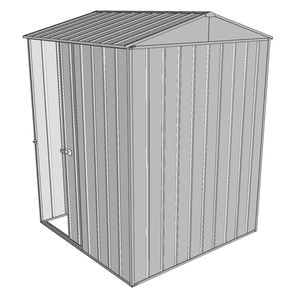 Build-a-Shed 1.5 x 1.5 x 2.3m Gable Single Sliding Side Door Shed - Zinc