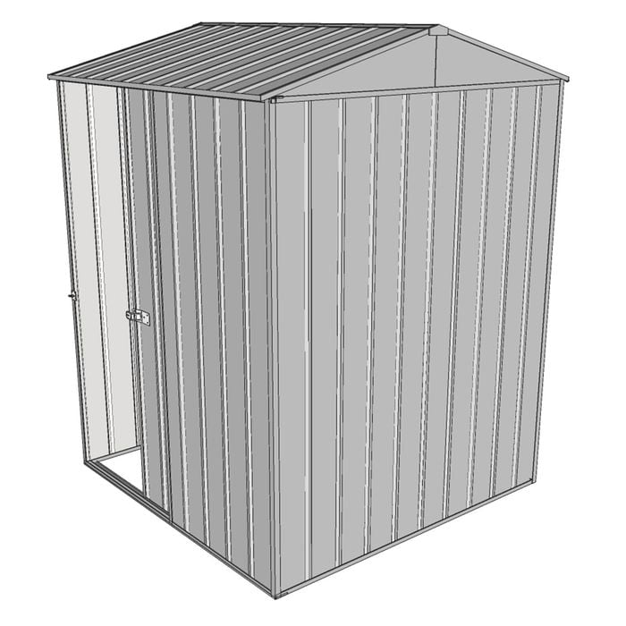 Build-a-Shed 1.5 x 1.5 x 2.3m Gable Single Sliding Side Door Shed - Zinc
