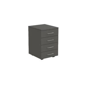 Olg Ekosystem Mobile Pedestal 4 Drawer Charcoal W400mm X D460mm X H600mm