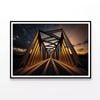 Evening Light, Metal Bridge  Print 100% Australian Made 120x90cm  (Poster)