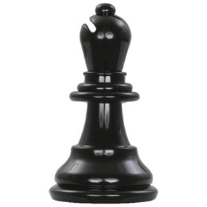 Plastic Black Bishop - From A 20cm Set