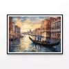 Oil Painting of Water Canal  Print 100% Australian Made 120x90cm  (Poster)