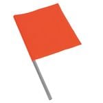Orange Traffic Management Flag Aluminium Handle