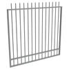 ProtectorAl 1201 x 1500 x 1500mm Palladium Silver Aluminium Garden Gate Picket Top With Mid Rail