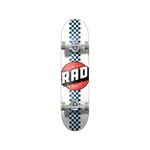 RAD Complete Progressive 7.75" x 31" Skateboard  - Checker Stripe White & Navy 7.75