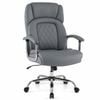 Costway Adjustable Executive Chair Swivel Computer Recliner Grey